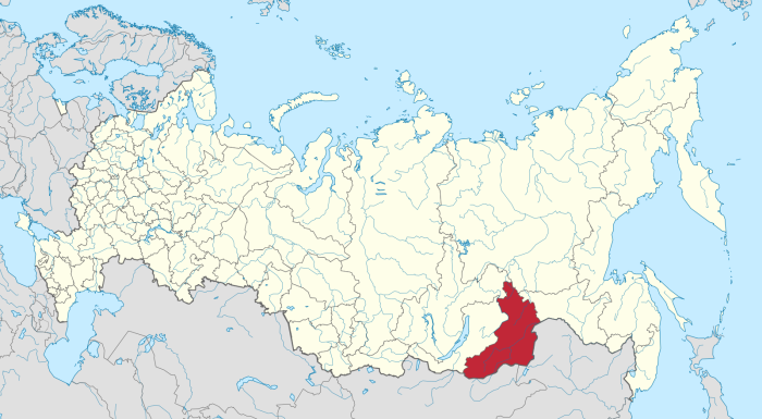 Nenets Autonomous Okrug on the map of Russia