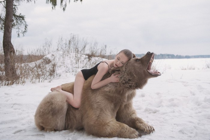 Olga Barantseva and Bear Stepan
