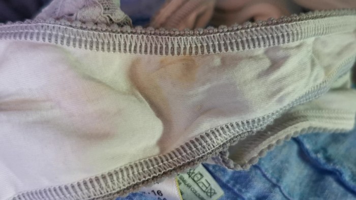 See Vagina Discharge Panties with Face XXX