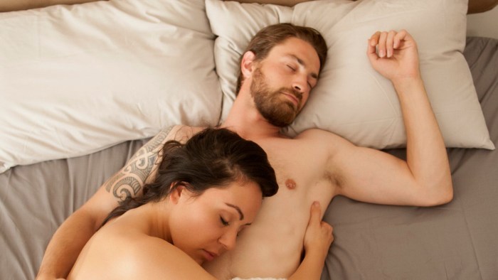 With sleeping