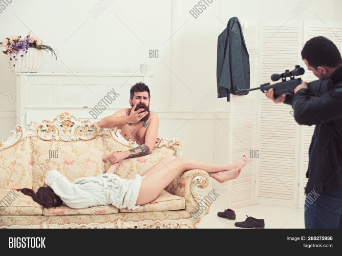 The husband found