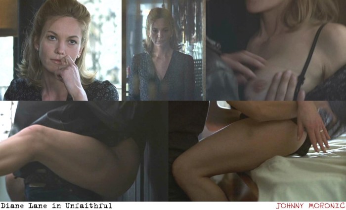 Diane Lane incorrect scenes of boobs