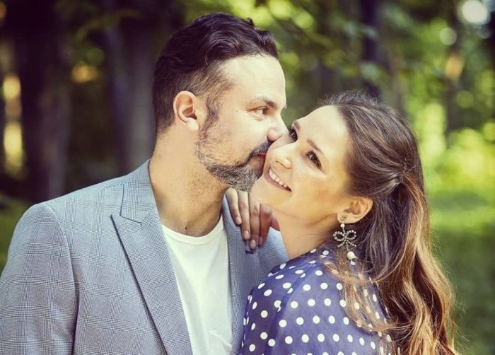 Glafira Tarkhanova with her husband