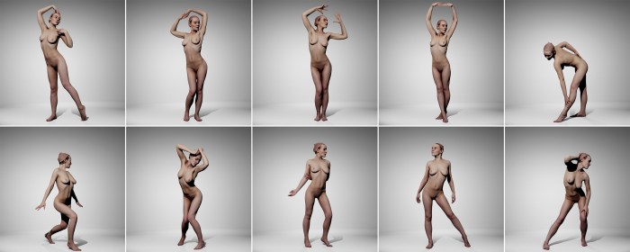 Beautiful naked gymnasts