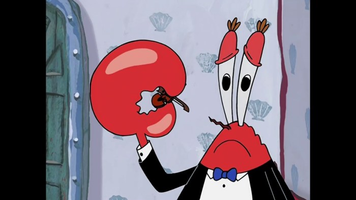 Mr. Crabs is sad