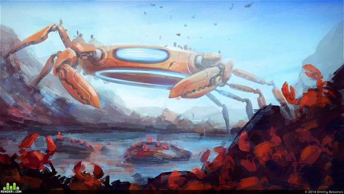 Huge crab art