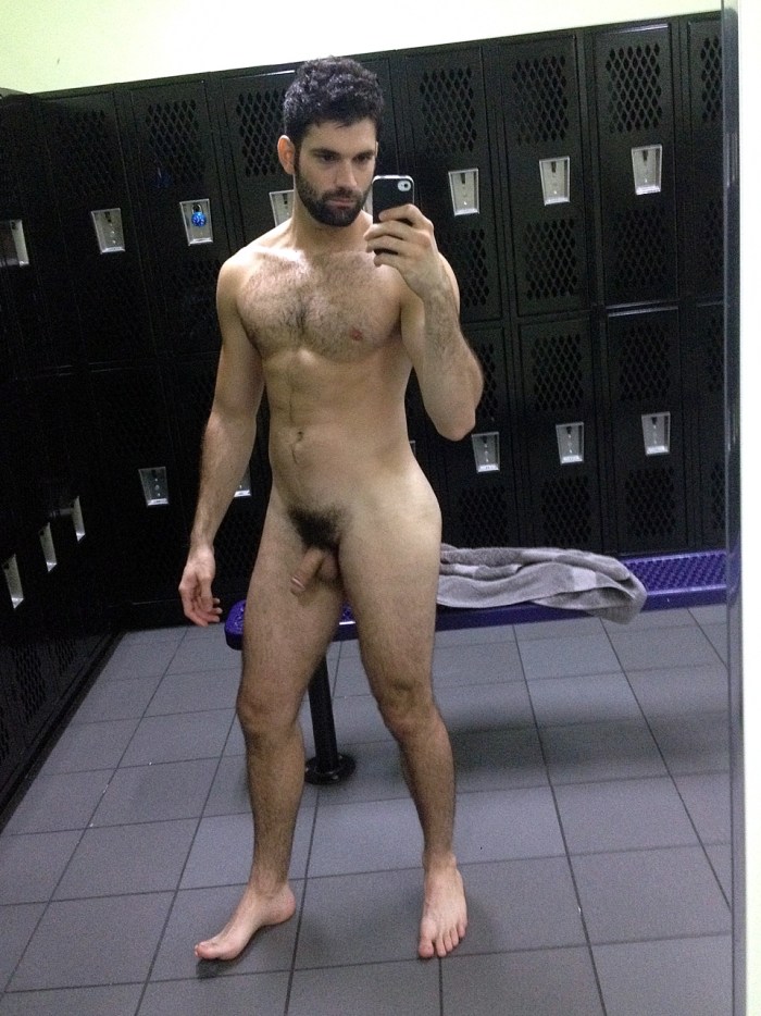 Naked guys in the locker room