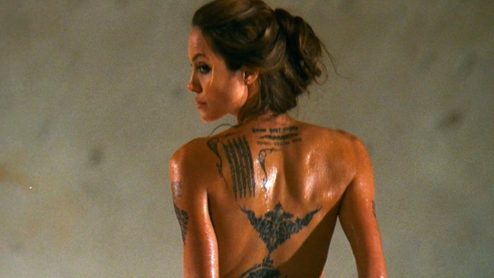 Naked Angelina Jolie in the film is especially dangerous