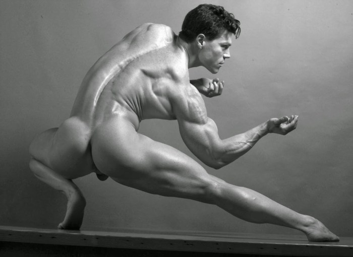 Naked athletes of men