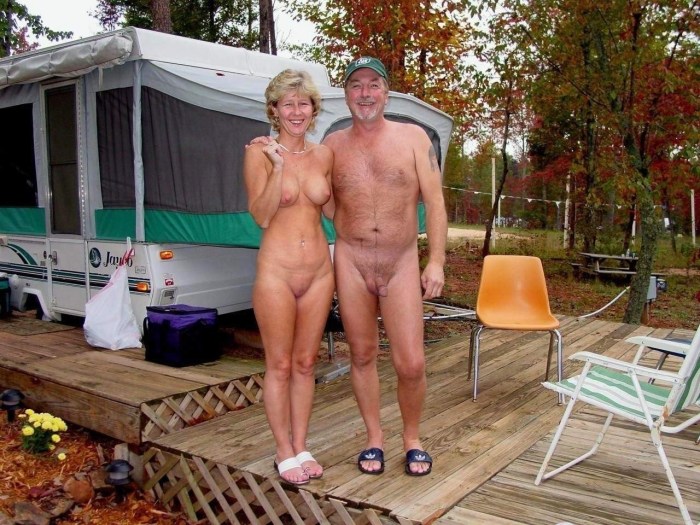 Naked elderly couples in the country