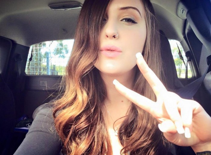 Selfie with a gesture
