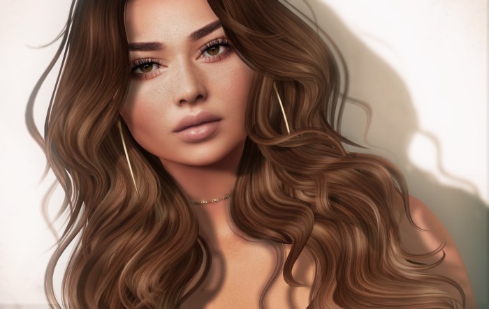 Beautiful hair drawn
