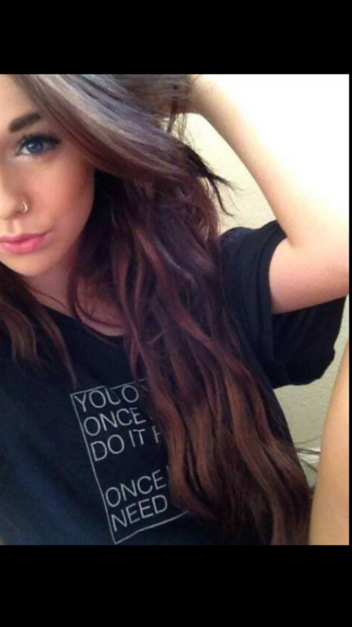 Selfie girls with dark hair