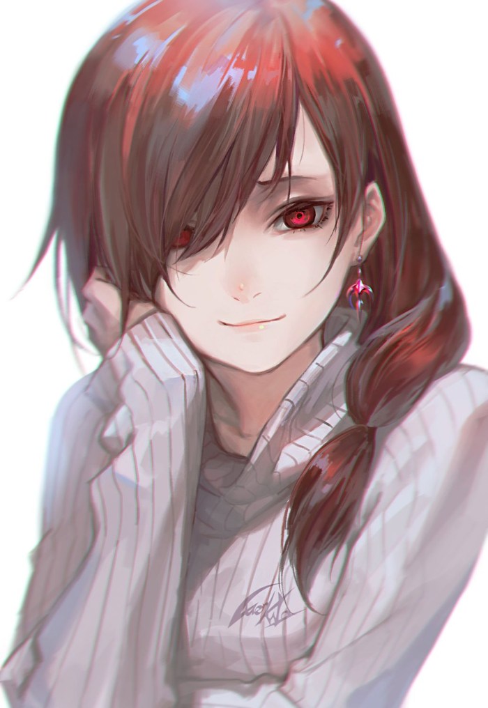 Girl with brown hair art art