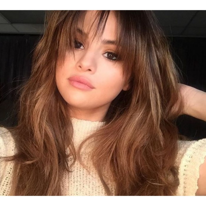Selena Gomez with bangs 2020