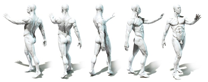 Male figure in motion