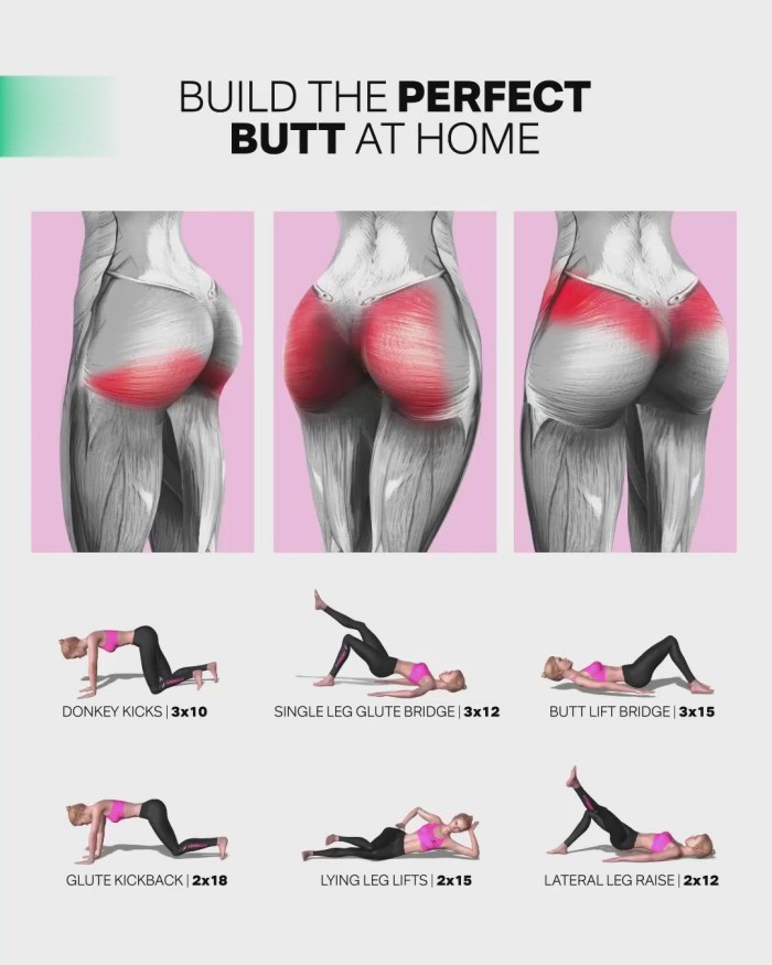 Exercises for the lower part of the buttocks