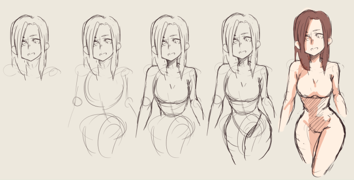 References for drawing the body of a girl