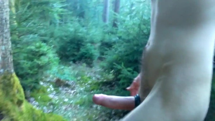 Private masturbation in nature