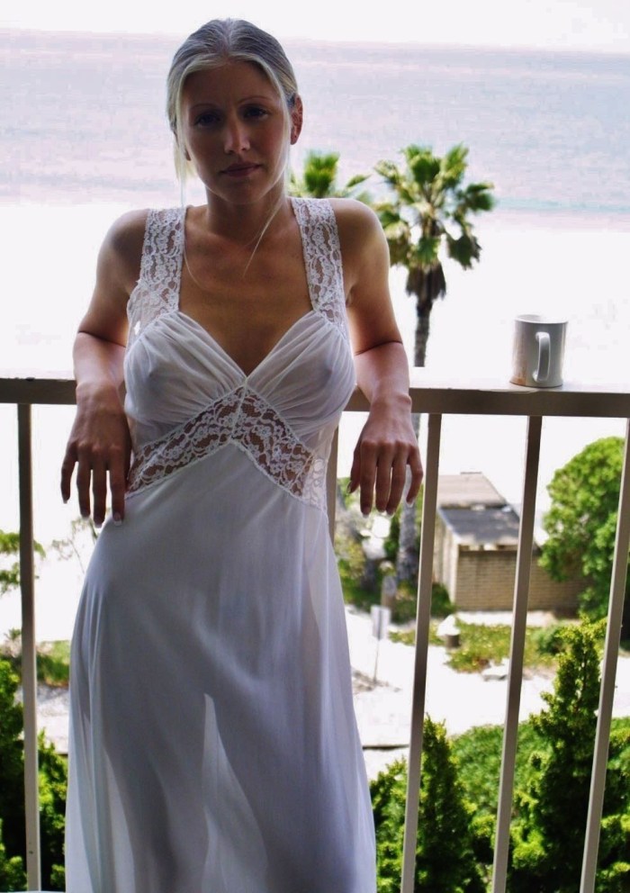 Transparent dress on a naked body
