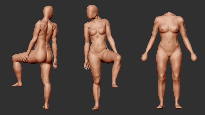 Schetch Female Body and Face