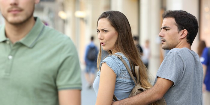 The girl turned around