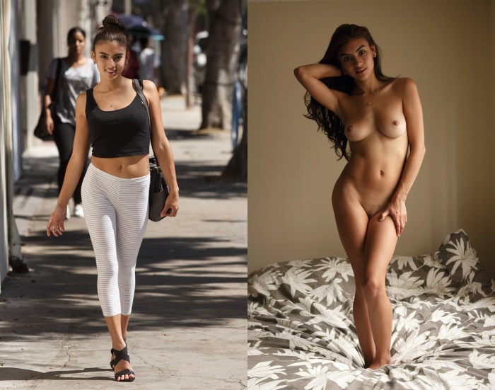 Naked women of different complexes