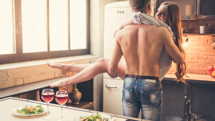 Man and woman in the kitchen