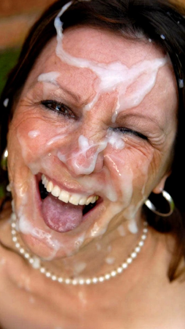 Cum on the chest of an adult woman