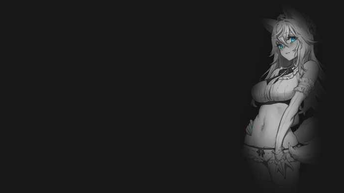 Anime girls on a dark background