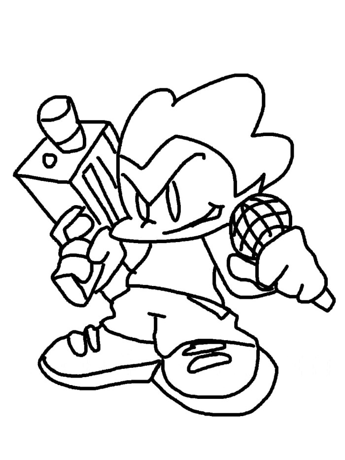 Coloring Friday Night Funkin Pico