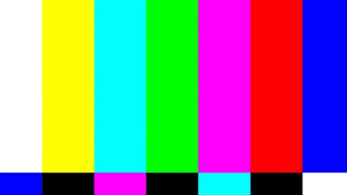Colored strips on TV