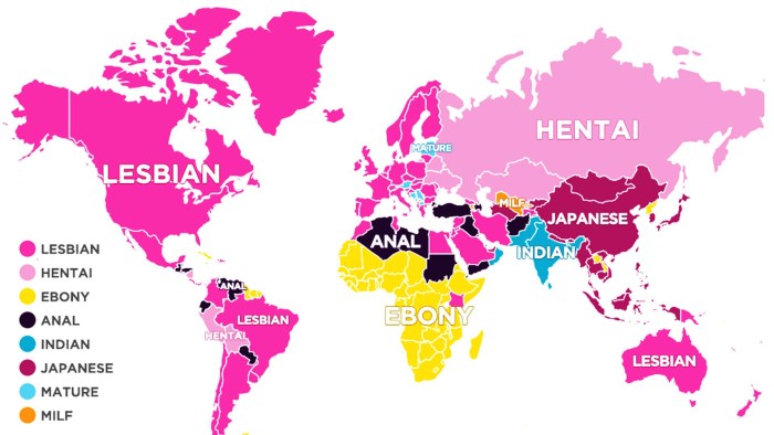 Map of a female country