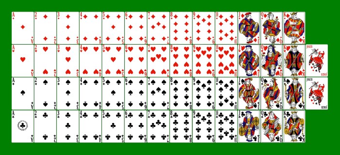 The whole deck of cards