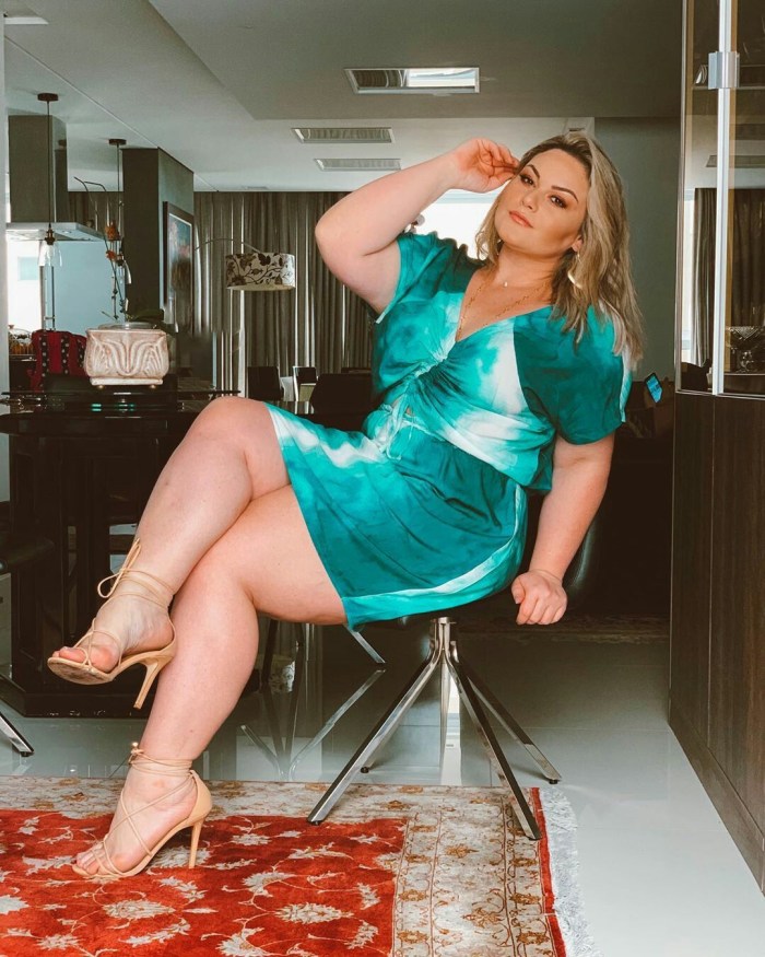 Erica Fontes in a dress