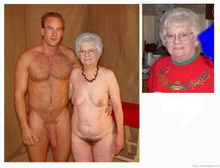 Dressed old women naked guys
