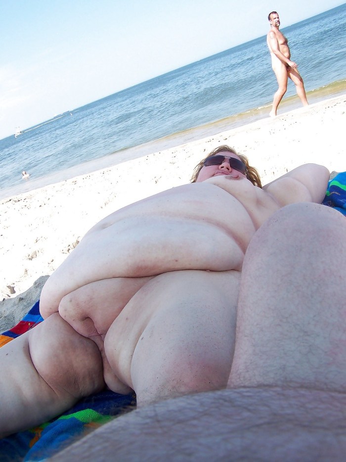 Fat ass on the beach