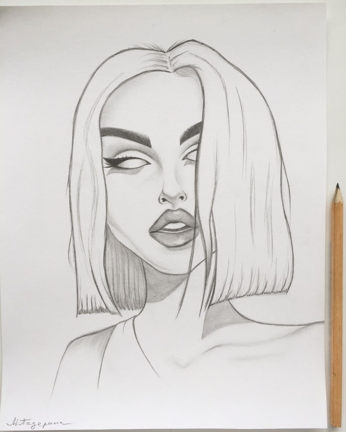Panel girl on white