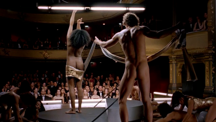 Naked celebrities in the theater