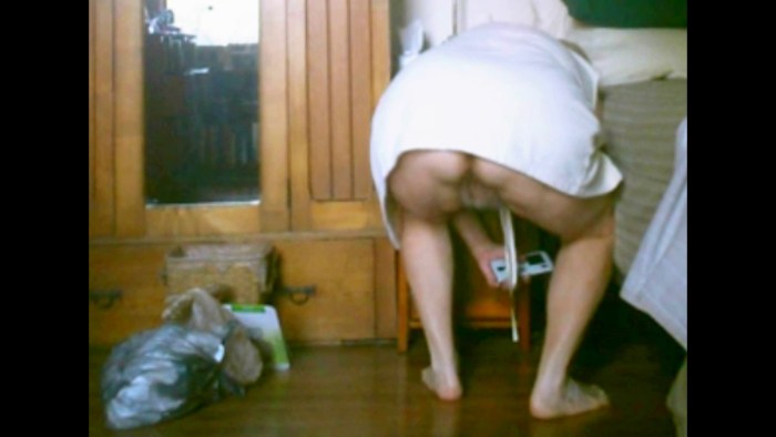 Hidden camera peeping the bedroom Mature Granny HD