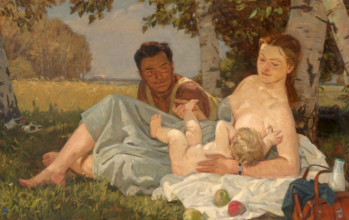 Family in Soviet painting