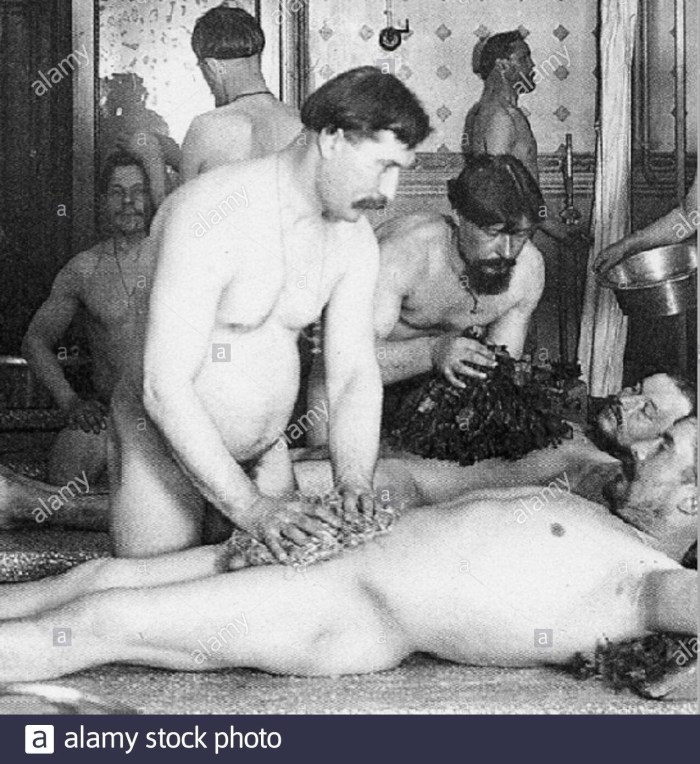 Naked students in the locker room
