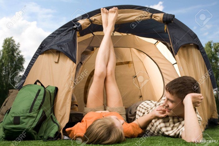 Girl in a tent