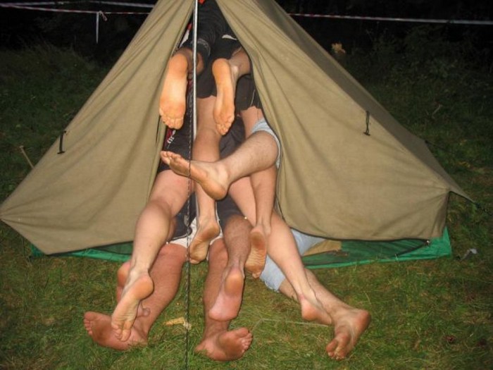 Jokes about going with tents
