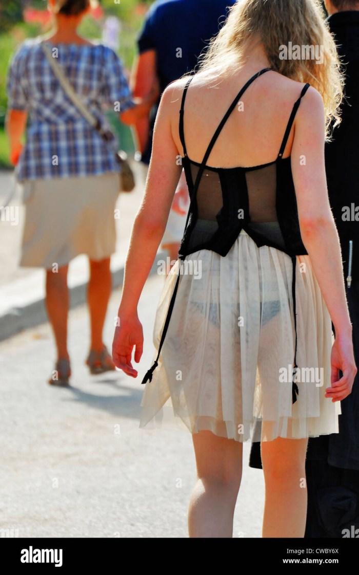 Big buttocks in a skirt