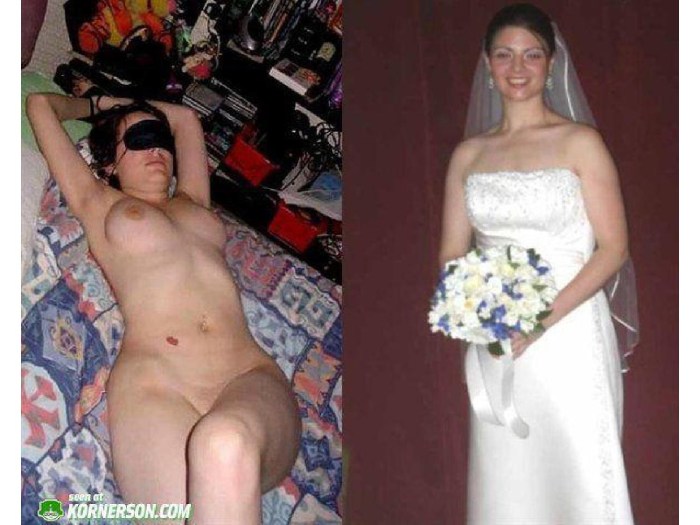 Xxx bride in white stockings