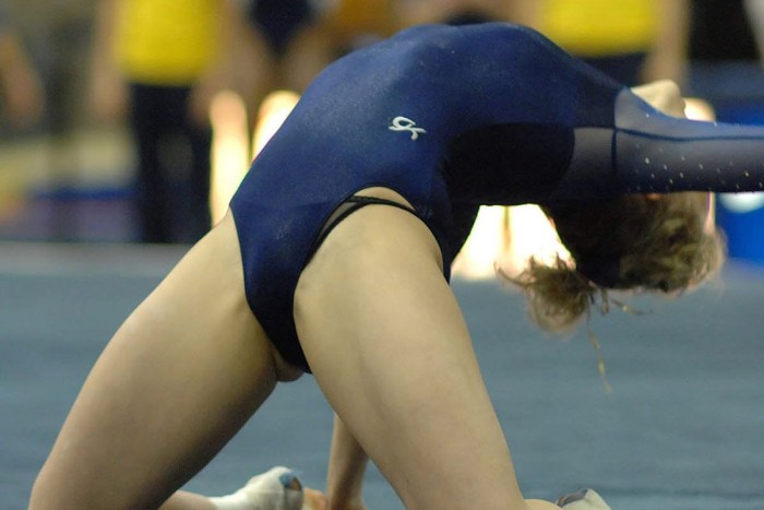 Sports gymnasts of a woman