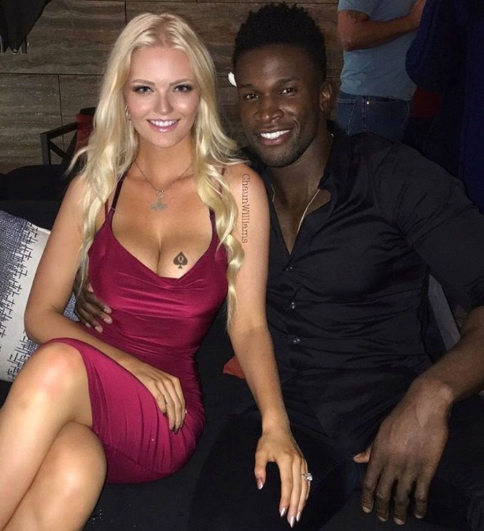 Interracial blonde