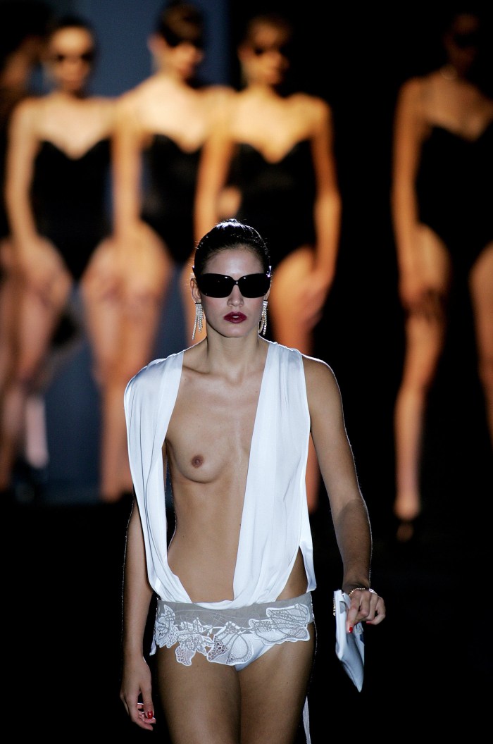 Girls on the catwalk naked