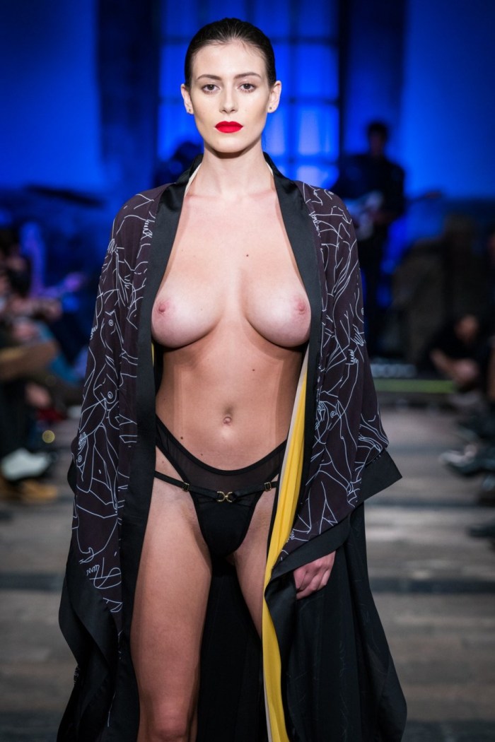 Demi Rose on the catwalk